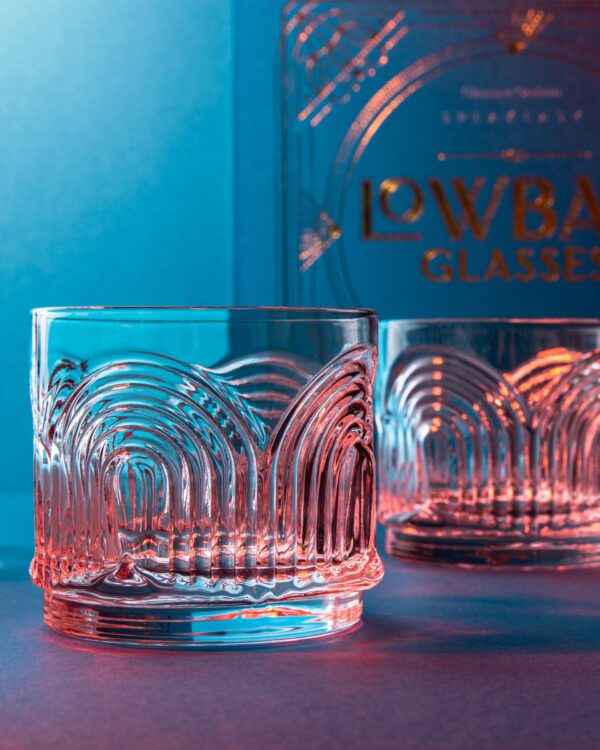 matrie Retro Lowball Glasses – Set of 4 Vintage-Inspired 9 oz Tumblers - Image 6