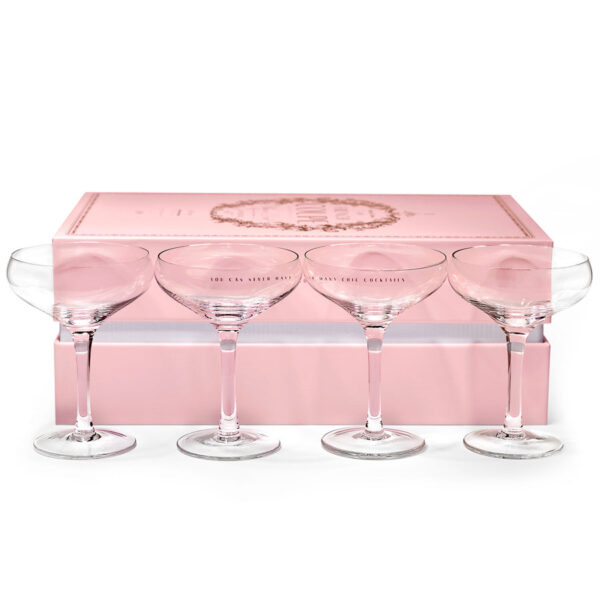 matrie Elegant Coupe Glasses – Set of 4 Classic Champagne & Cocktail Glasses (6 oz) - Image 4