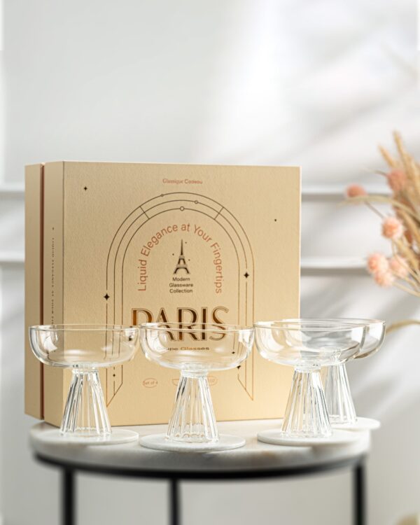 matrie Classic Coupe Glasses – Set of 4 Elegant Cocktail & Champagne Glasses (8 oz) - Image 5