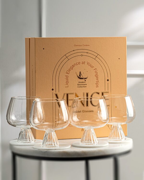 matrie Goblet Cocktail Glasses – Set of 4 Elegant Stemmed Glasses (17 oz) - Image 4