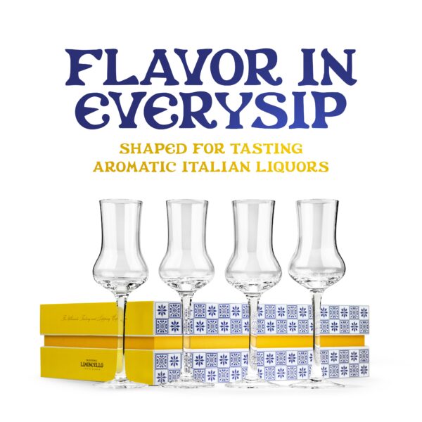 matrie Limoncello Shot Glasses – Set of 4 Elegant Mini Liqueur Glasses - Image 5