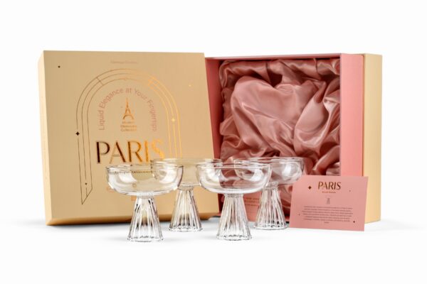 matrie Classic Coupe Glasses – Set of 4 Elegant Cocktail & Champagne Glasses (8 oz) - Image 2