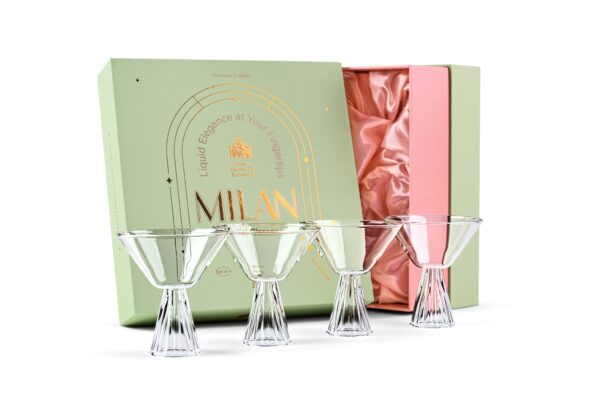 matrie Modern Martini Glasses – Set of 4 Elegant Cocktail Glasses (7 oz) - Image 2