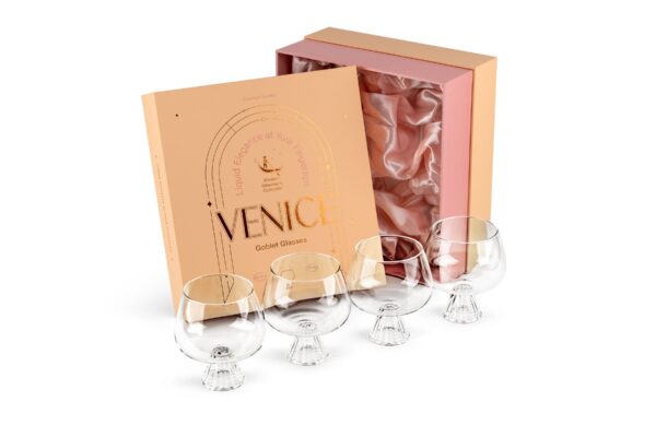 matrie Goblet Cocktail Glasses – Set of 4 Elegant Stemmed Glasses (17 oz) - Image 2