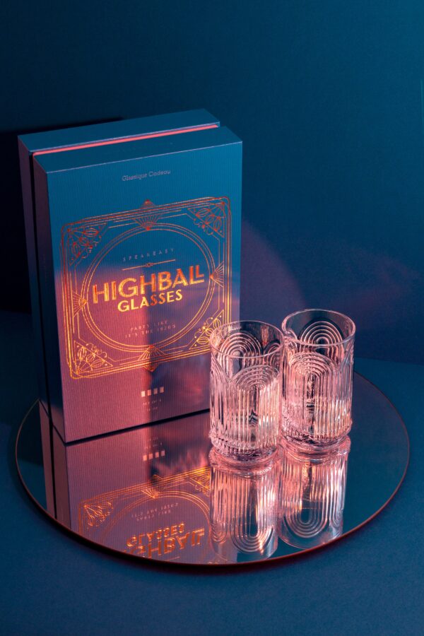 matrie Retro Highball Glasses – Set of 4 Vintage-Inspired 14 oz Tumblers - Image 4