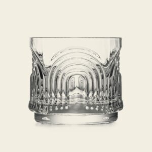 matrie Retro Lowball Glasses – Set of 4 Vintage-Inspired 9 oz Tumblers