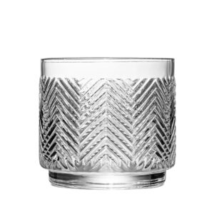 matrie Vintage Lowball Glasses – Set of 4 Retro Cocktail Tumblers (11 oz)