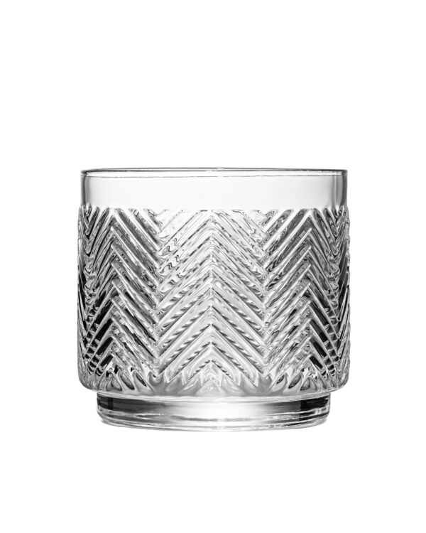 matrie Vintage Lowball Glasses – Set of 4 Retro Cocktail Tumblers (11 oz)